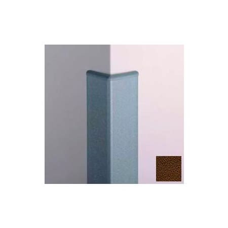 Pawling Surface Mounted Corner Guard 90Deg, 3'' Wings, 12'H W/Caps, Brown CG-10R-12-4